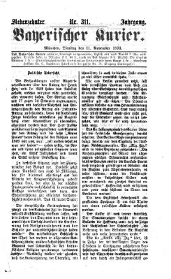 Bayerischer Kurier Dienstag 11. November 1873