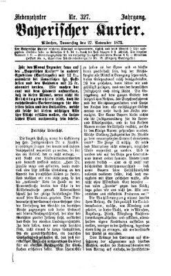 Bayerischer Kurier Donnerstag 27. November 1873