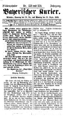 Bayerischer Kurier Montag 29. Dezember 1873