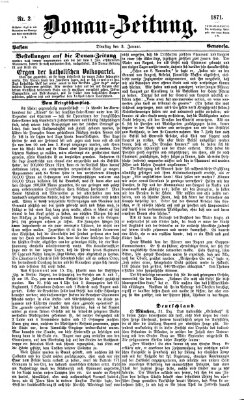 Donau-Zeitung Dienstag 3. Januar 1871