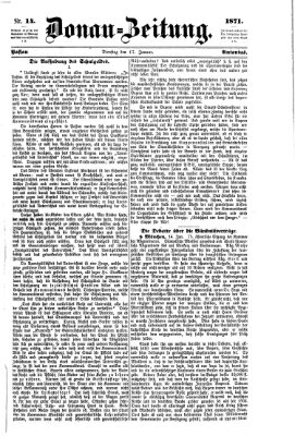 Donau-Zeitung Dienstag 17. Januar 1871