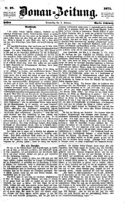 Donau-Zeitung Donnerstag 2. Februar 1871