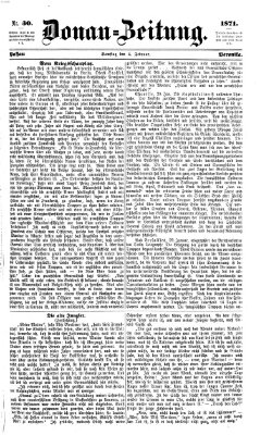 Donau-Zeitung Samstag 4. Februar 1871