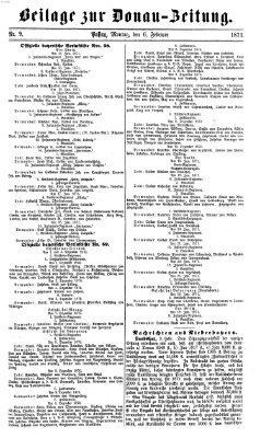 Donau-Zeitung Montag 6. Februar 1871