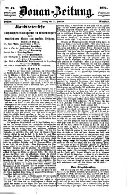 Donau-Zeitung Freitag 24. Februar 1871