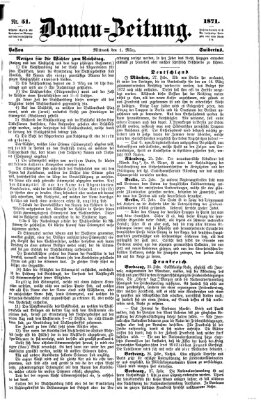 Donau-Zeitung Mittwoch 1. März 1871