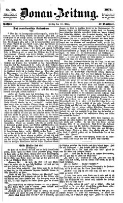 Donau-Zeitung Freitag 10. März 1871