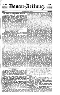 Donau-Zeitung Mittwoch 15. März 1871