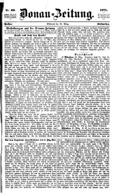 Donau-Zeitung Mittwoch 22. März 1871