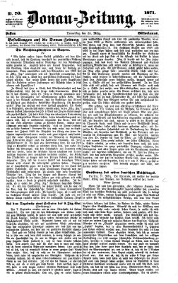 Donau-Zeitung Donnerstag 23. März 1871