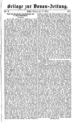 Donau-Zeitung Montag 27. März 1871