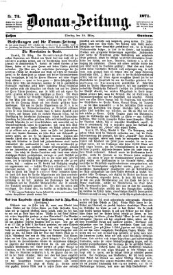 Donau-Zeitung Dienstag 28. März 1871