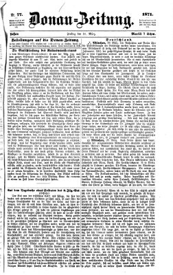 Donau-Zeitung Freitag 31. März 1871