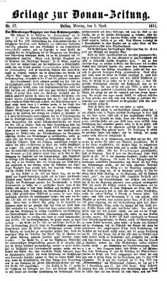 Donau-Zeitung Montag 3. April 1871