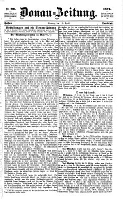 Donau-Zeitung Sonntag 16. April 1871