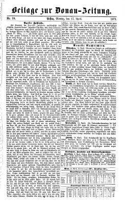 Donau-Zeitung Montag 17. April 1871