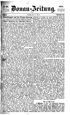 Donau-Zeitung Dienstag 18. April 1871