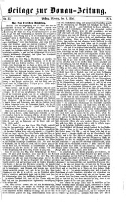 Donau-Zeitung Montag 1. Mai 1871