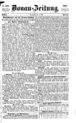 Donau-Zeitung Donnerstag 4. Mai 1871