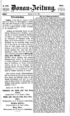 Donau-Zeitung Montag 15. Mai 1871