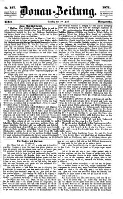 Donau-Zeitung Samstag 10. Juni 1871