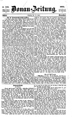 Donau-Zeitung Sonntag 18. Juni 1871