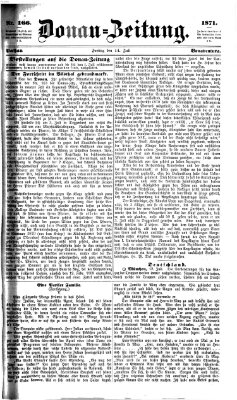 Donau-Zeitung Freitag 14. Juli 1871