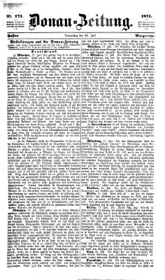 Donau-Zeitung Donnerstag 20. Juli 1871