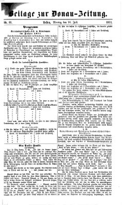 Donau-Zeitung Montag 24. Juli 1871