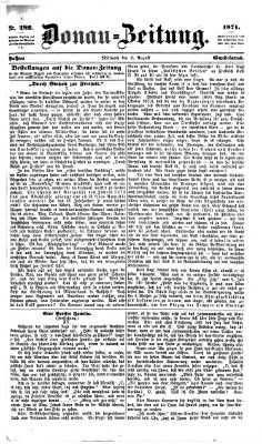 Donau-Zeitung Mittwoch 2. August 1871