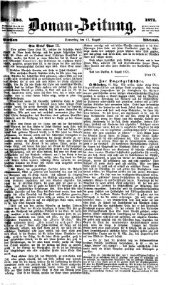 Donau-Zeitung Donnerstag 17. August 1871