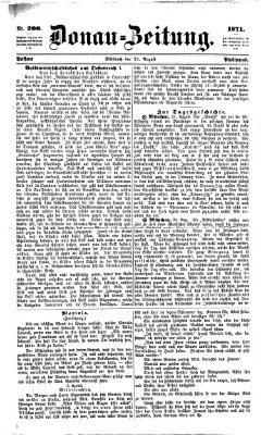 Donau-Zeitung Mittwoch 23. August 1871