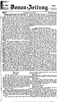 Donau-Zeitung Donnerstag 24. August 1871