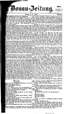 Donau-Zeitung Samstag 26. August 1871