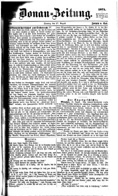 Donau-Zeitung Sonntag 27. August 1871