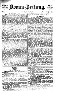 Donau-Zeitung Donnerstag 31. August 1871