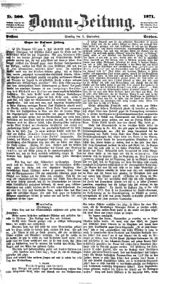 Donau-Zeitung Samstag 2. September 1871