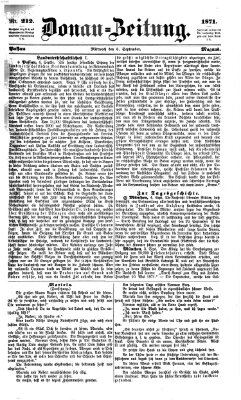 Donau-Zeitung Mittwoch 6. September 1871