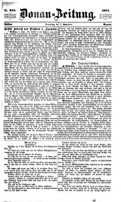 Donau-Zeitung Donnerstag 7. September 1871