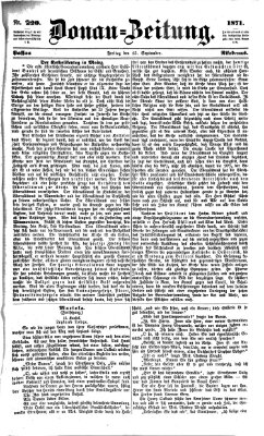 Donau-Zeitung Freitag 15. September 1871