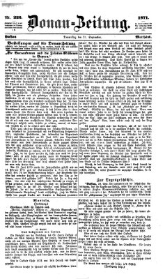 Donau-Zeitung Donnerstag 21. September 1871