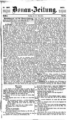 Donau-Zeitung Samstag 23. September 1871