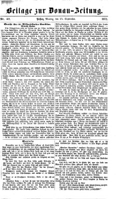 Donau-Zeitung Montag 25. September 1871