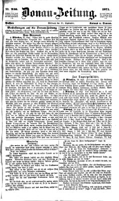 Donau-Zeitung Mittwoch 27. September 1871