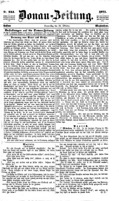 Donau-Zeitung Donnerstag 12. Oktober 1871