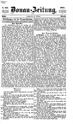 Donau-Zeitung Freitag 13. Oktober 1871