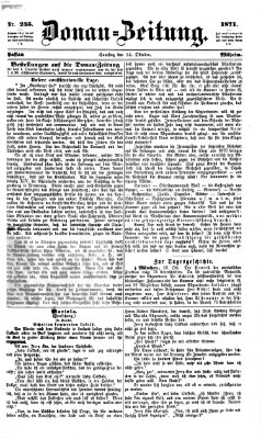 Donau-Zeitung Samstag 14. Oktober 1871