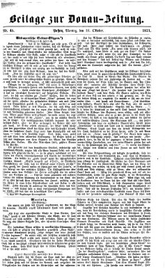 Donau-Zeitung Montag 16. Oktober 1871