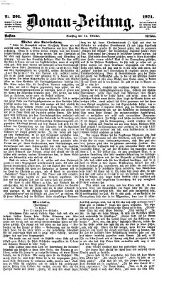 Donau-Zeitung Samstag 21. Oktober 1871