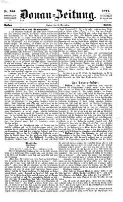 Donau-Zeitung Freitag 3. November 1871